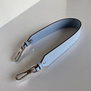 Calvin Klein Logo Silver Light Blue Leather Handler Replacement Strap